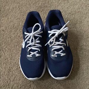 Blue nike running shoe men